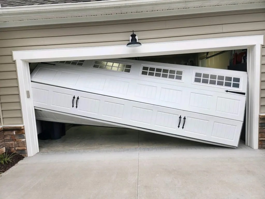 How does a garage door come off track?