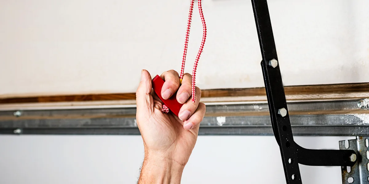 Pulling the Emergency Release Cord garage door